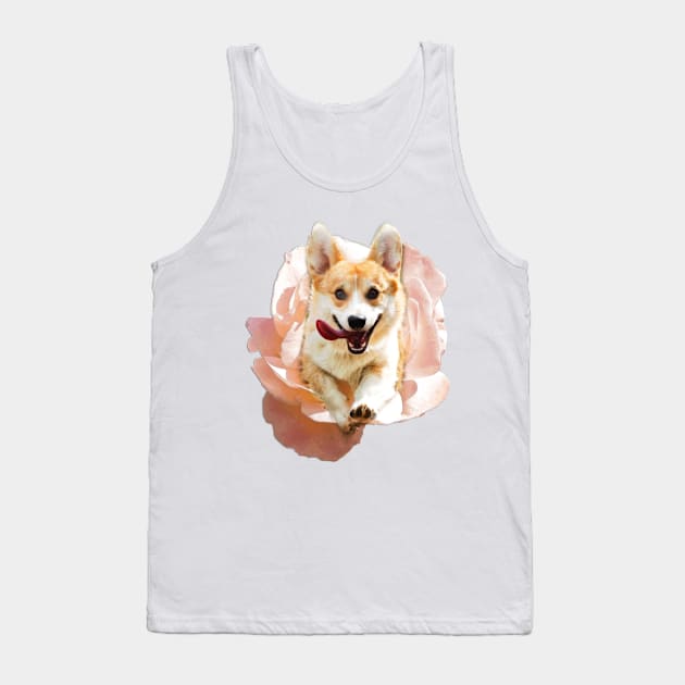 flower corgi Tank Top by goblinbabe